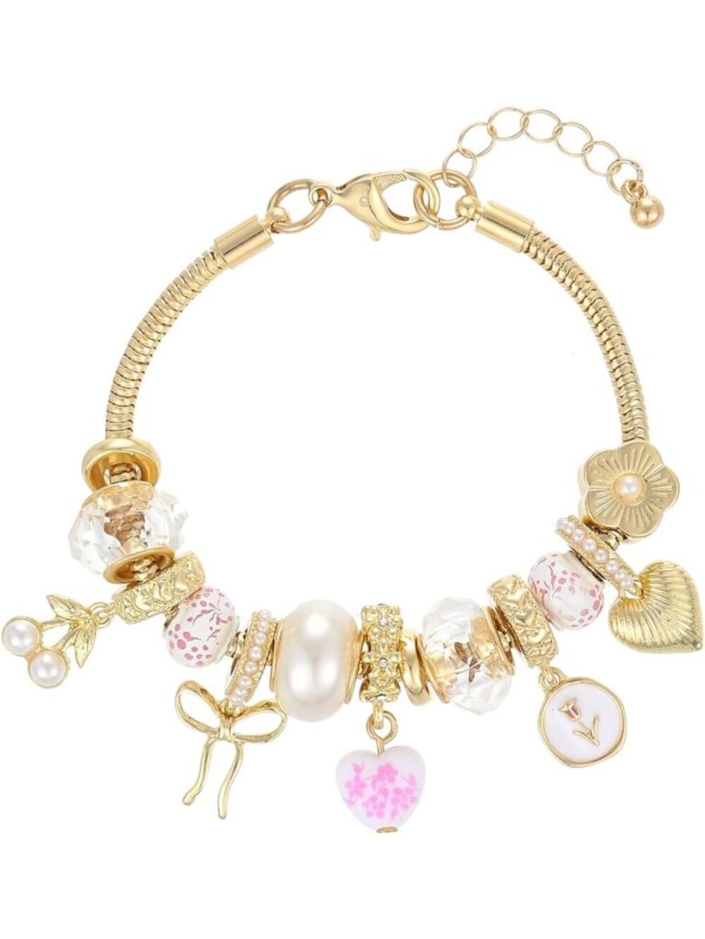 Elegant Gold Charm Bracelet for Women - Perfect Gift for Any Occasion